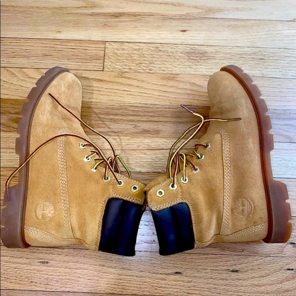 Timberland Jayne 6" Ortholite Waterproof Ankle Suede Beige Boot Sz 6 - Picture 6 of 11